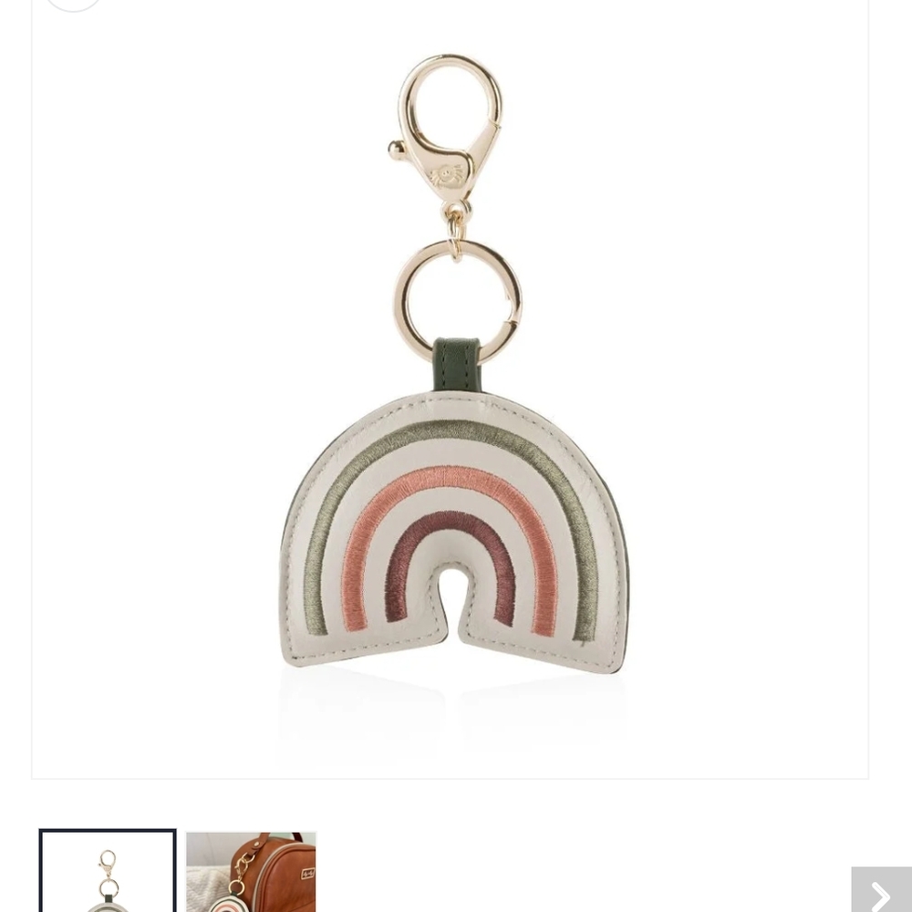 ~Itzy Ritzy Diaper Bag Charm Neutral Rainbow New In Package